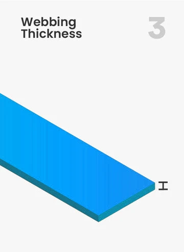 Accept customized webbing thickness Accept customized webbing thickness